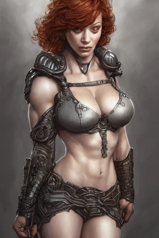 Prompt: a pencil sketch of a muscled Christina Hendricks as a ruggedly handsome heroine, intricate, elegant, highly detailed, centered,artstation, concept art, smooth, sharp focus, illustration, art by artgerm and donato giancola and Joseph Christian Leyendecker, Ross Tran, WLOP