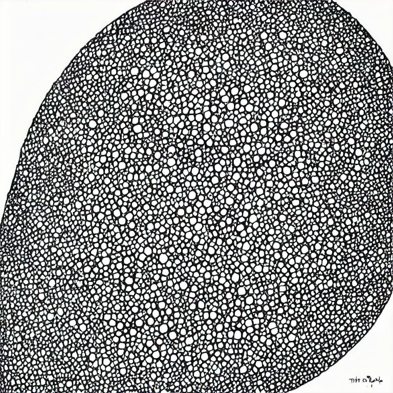 Prompt: a distant planet orbiting the sun, black and white, botanical illustration, black ink on white paper, bold lines