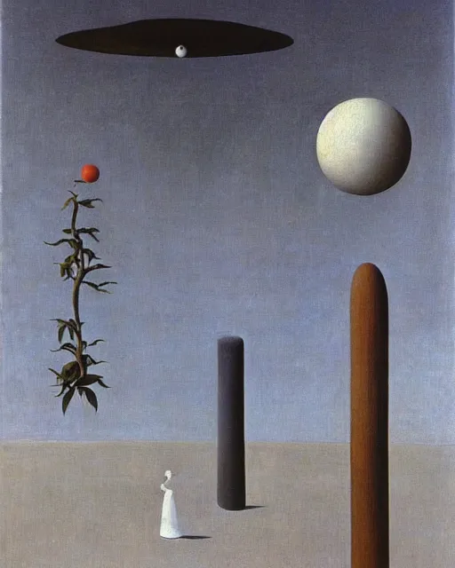 Prompt: simplicity by carrington, bosch, dali, barlowe, magritte