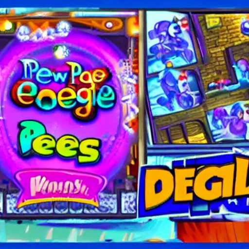 Prompt: new york city as a peggle level, peggle video game