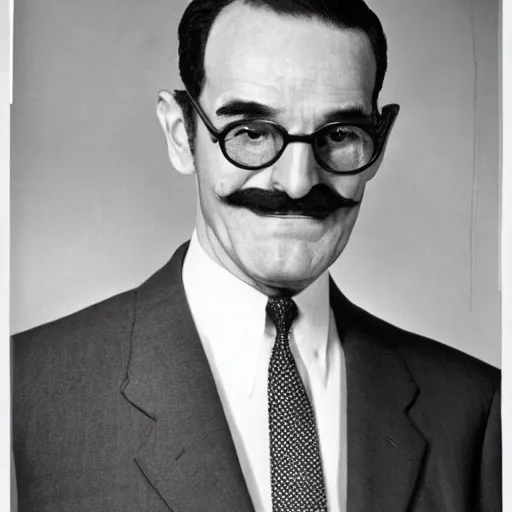 Prompt: president waluigi, 1 9 6 0, still, photograph, photo, black and white