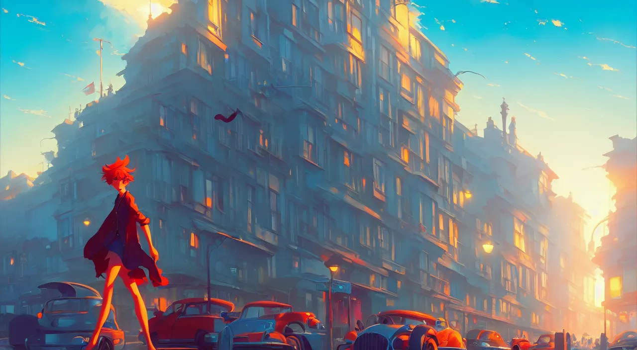 Image similar to The city of Brighton, England, official fanart behance hd by Jesper Ejsing, by RHADS, Makoto Shinkai and Lois van baarle, ilya kuvshinov, rossdraws global illumination