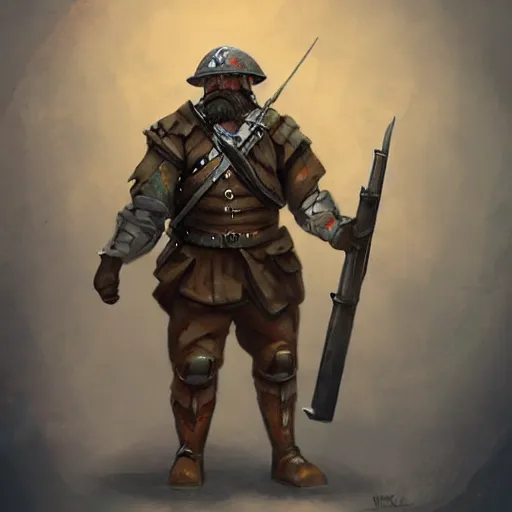 Full body concept art of A High fantasy WW1 dwarve | Stable Diffusion ...