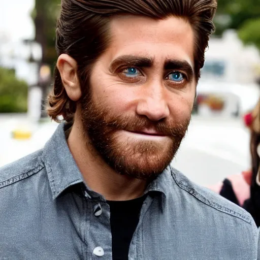 Prompt: jake gyllenhaal as barbie