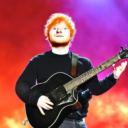 Image similar to ed sheeran caught in a nuclear blast