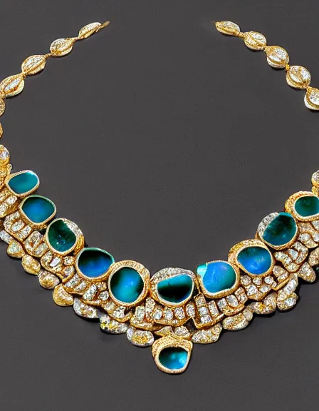 Image similar to 1 1 0 million years old opalized jewellery made of gold and diamonds