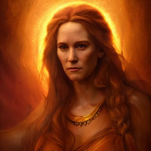 Image similar to majestic gracious regal goddess mater theia portrait, ancient greece, atmospheric lighting, painted, intricate, volumetric lighting, beautiful, rich deep colours masterpiece, golden hour, sharp focus, ultra detailed, by leesha hannigan, ross tran, thierry doizon, kai carpenter, ignacio fernandez rios