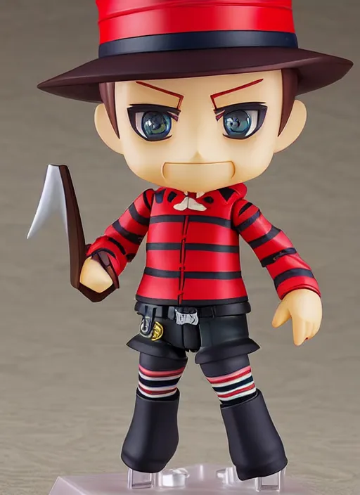 Image similar to freddy krueger, an anime nendoroid of freddy krueger, figurine, detailed product photo