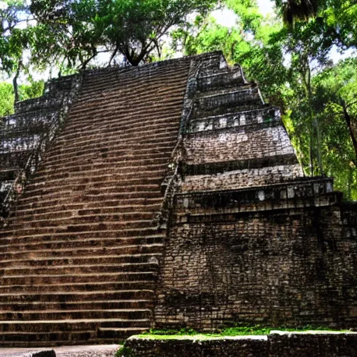 Image similar to psychedelic amcient mayan scenery teeming with gods