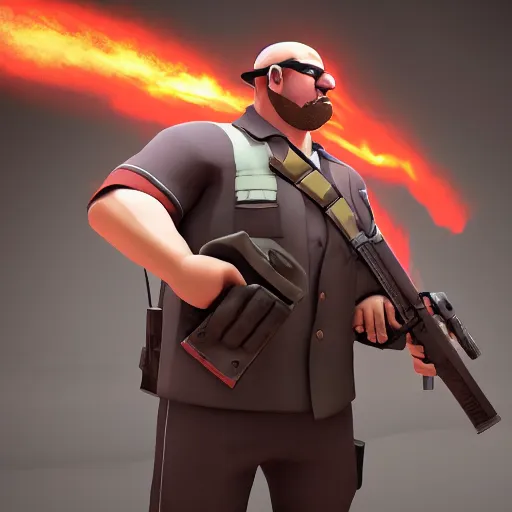 Prompt: Team Fortress 2 hyper realistic, octane render, Heavy, Medic, Spy