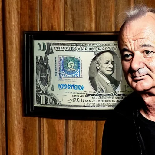 Image similar to bill murray on a dollar bill