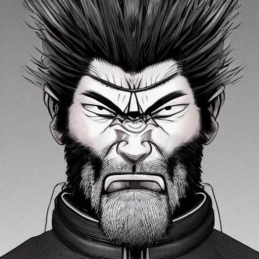 Prompt: a profile picture of powerful japanese samurai werewolf, detailed face, face symmetry, fanart artstation global illumination rtx hdr fanart arstation 3 d, avenger, character concept portrait by moebius and laurie greasley, profile picture, 8 k, cinematic color grading