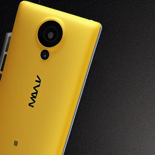 Image similar to a detailed render of a 2 0 2 2 yellow nokia lumia phone