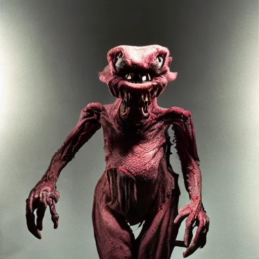 Image similar to photo of a nightmarish mutated creature, studio lighting, by chris cunningham