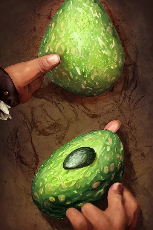 Prompt: avocadoman is a is a sorcerer's apprentice, artgem, digital painting, color painting, hyperrealistic, concept art, oil painting, masterpiece, concept art, trending on deviantart, realistic and detailed face, highly detailed, high quality, 8 k, soft lighting, fancy colors, fantasy, cinematic, high coherence