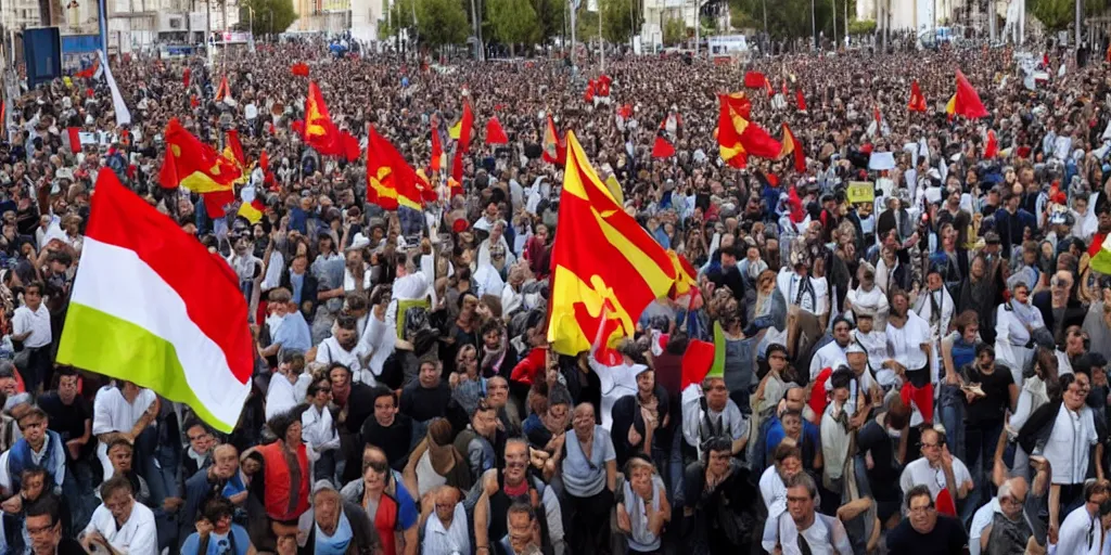 Image similar to protests against the pedro sanchez government, spain