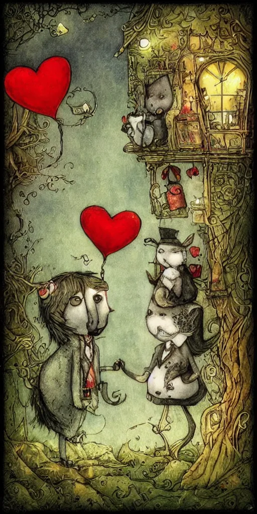 Image similar to a valentine's day scene by alexander jansson