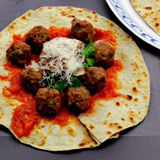 Image similar to tortilla with meatballs in a secret society