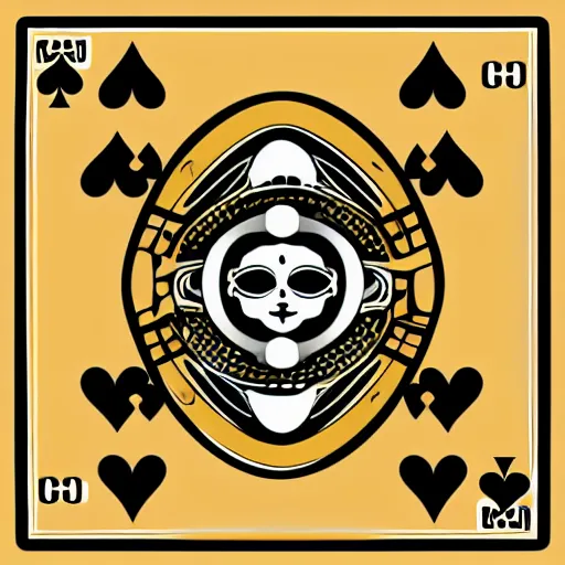 Image similar to playing card logo , digital art , vector illustration