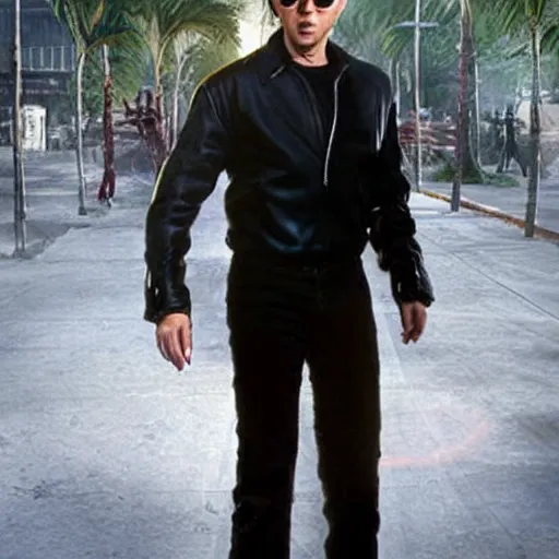 Image similar to nicolas cage as johnny cage