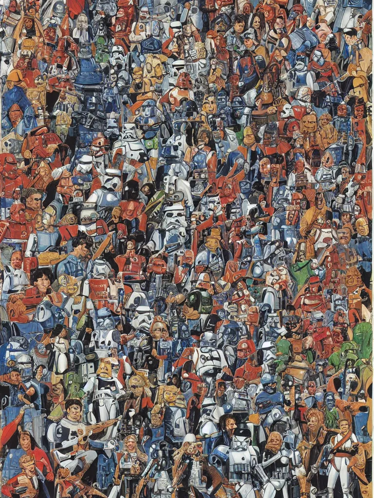 Image similar to Where's Waldo original page of Star Wars by Martin Handford