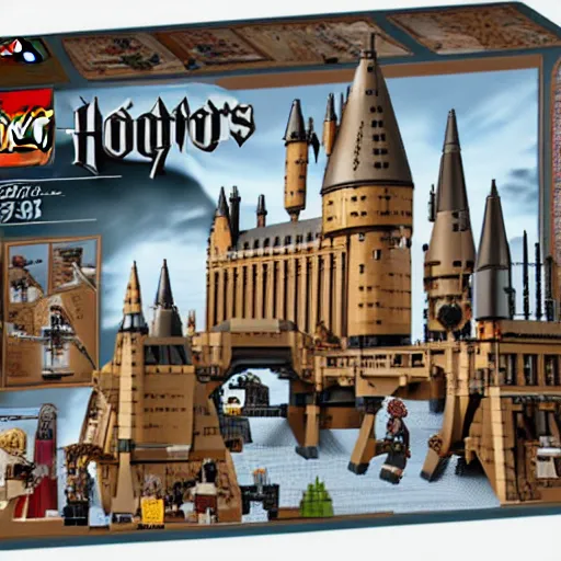 Image similar to hogwarts in lego style