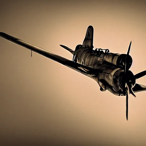 Image similar to stuka dive bomber diving down, motion blur