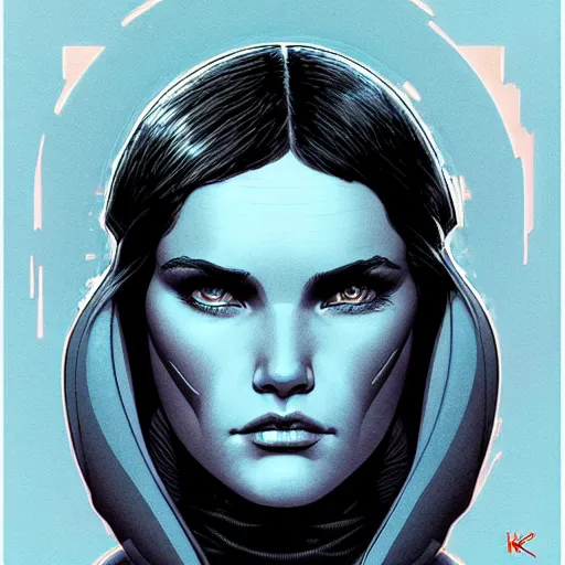 Image similar to portrait dramatic light, by killian eng and joe fenton and martin deschambault and conrad roset, inspired by buck rogers, blue grey only, etching, fine, sharp high detail,