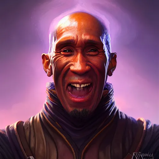 Prompt: a fantasy style portrait painting of danny john jules oil painting unreal 5 daz. rpg portrait, extremely detailed artgerm greg rutkowski greg hildebrandt tim hildebrandt