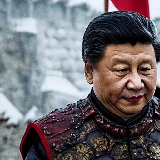 Prompt: xi jinping in game of thrones, cinematic still, hdr