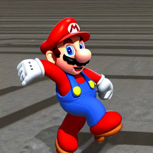 Prompt: A bot in the game Super Mario 64, unreal engine, highly detailed, 8k