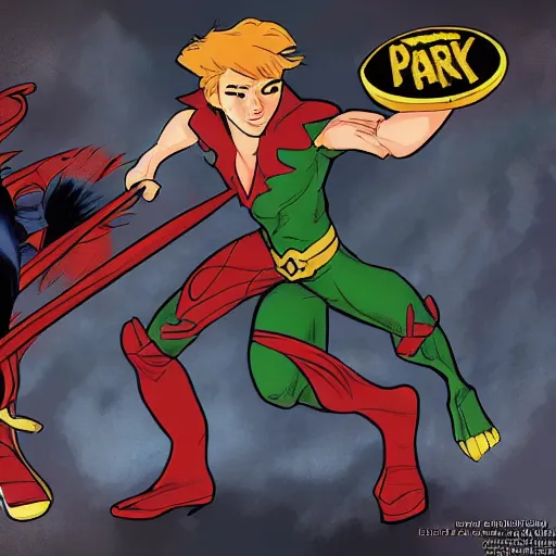 Image similar to Peter Pan, Marvel superhero character concept art