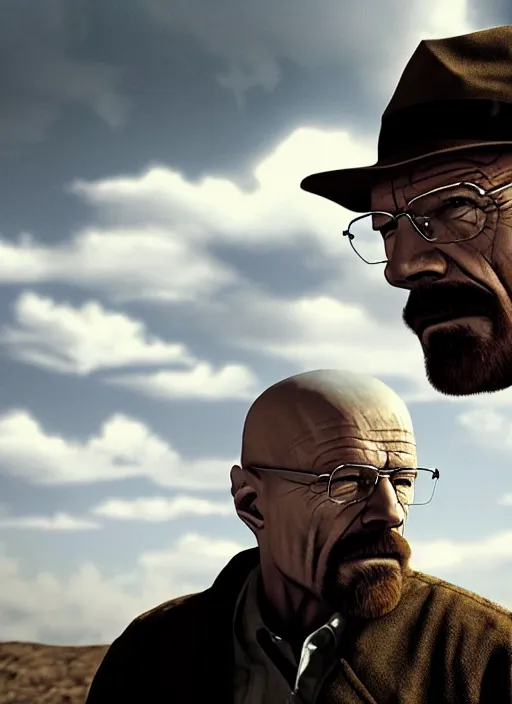 Image similar to Walter white in the video game Valorant, cinematic shot