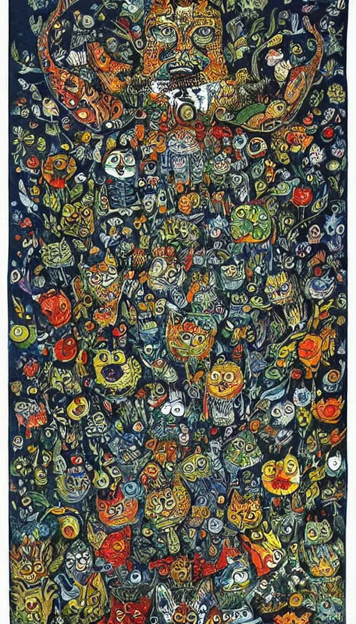 Image similar to The end of an organism, by Louis Wain