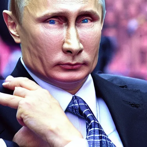 Image similar to Putin looks like a character from JoJo's bizarre adventure