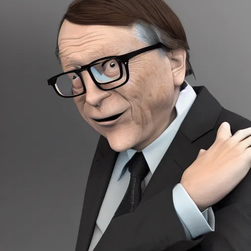 Image similar to Linux Tux strangling Bill Gates, 8k ultra HD, realistic 3D render, CGsociety, Artstation trending, CGI