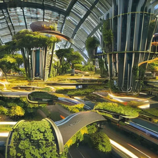 Image similar to photo of a futuristic solarpunk utopia