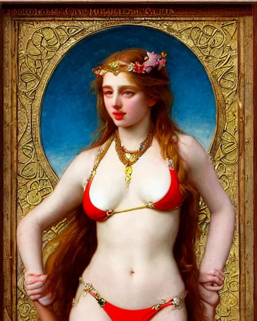Image similar to bikini goddess by sophie anderson