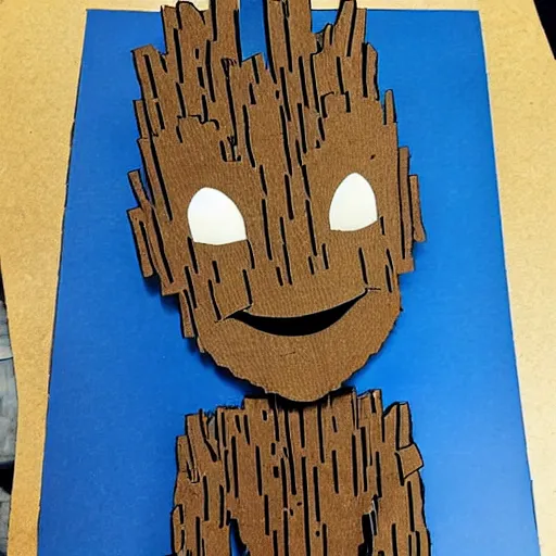 Image similar to cardboard groot