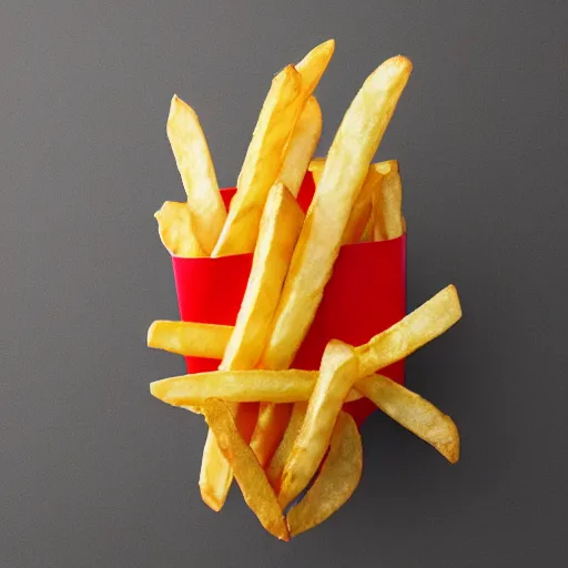 Image similar to photo of [ a single salted french fry chip ] shaped like that looks like ( stephen fry ) [ as a pixar character ] [ hybrid ] intercross mix cinematic lighting