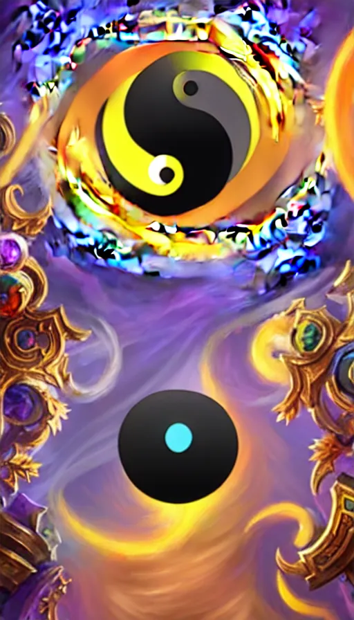 Image similar to Abstract representation of ying Yang concept, from Hearthstone