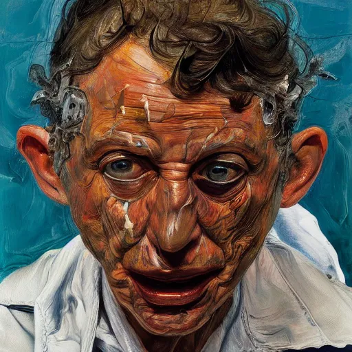 Prompt: high quality high detail painting by lucian freud and jenny saville, hd, dark demonic dancer, turquoise