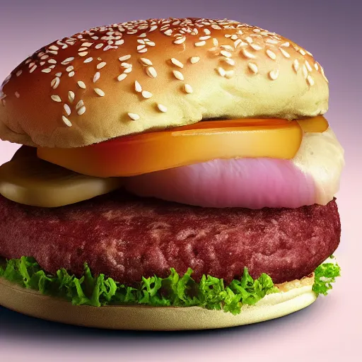 Image similar to a live blobfish inside a burger, lifelike, extremely detailed, 8k resolution