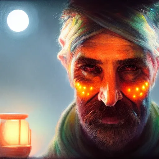 Image similar to portait of man with pp duster, atmosphere, glow, detailed, intricate, full of colour, cinematic lighting, trending on artstation, hyperrealistic, focused, extreme details, cinematic, reg rutkowski, fantasy art, highly detailed, digital painting, smooth, concept art, sharp focus, illustration