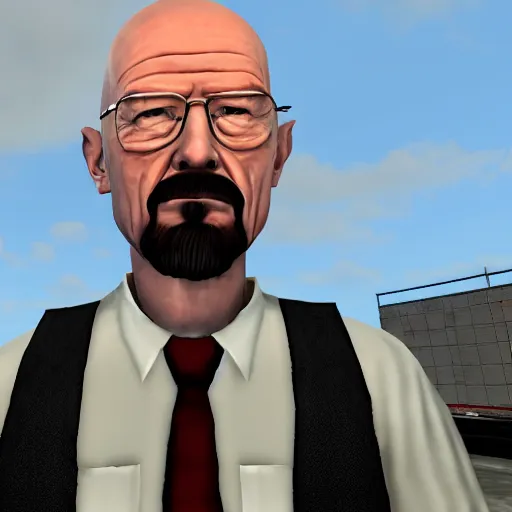 Image similar to Walter White in garry's mod game, steam screenshot