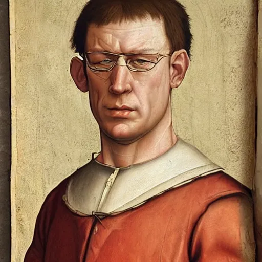 Prompt: A 15th century medieval renaissance oil painting of hank hill, grainy, realistic, very realistic, hyperrealistic, highly detailed, very detailed, extremely detailed, very neat, very epic, very cool, detailed, trending on artstation