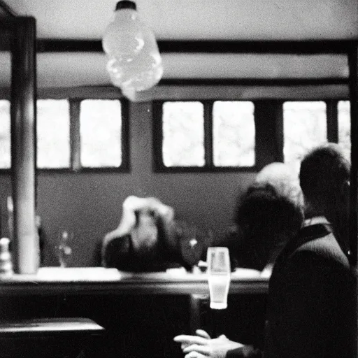 Image similar to lars løkke sitting drunk in the bar, film photo