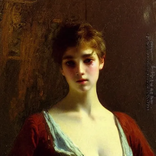 Image similar to portrait of a female android!!!!!! by charles amable lenoir