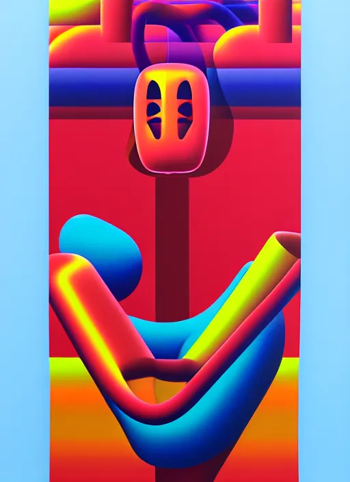 Image similar to inflate phone by shusei nagaoka, kaws, david rudnick, airbrush on canvas, pastell colours, cell shaded, 8 k