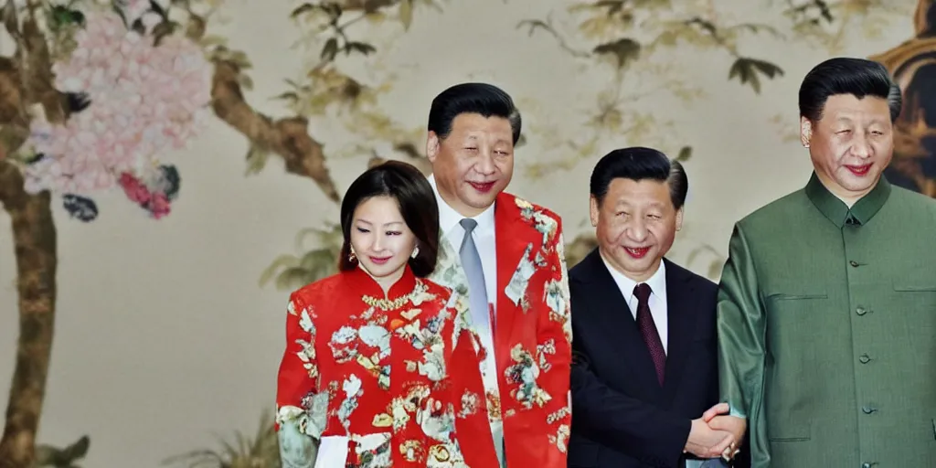 Image similar to Fashion photography of President Xi Jinping.